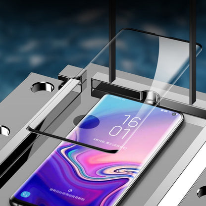 Film en verre trempé mocolo 0.33mm 9H 3D à bords arrondis pour Galaxy S10+, Compatible Déverrouillage par Empreinte Digitale (Noir)