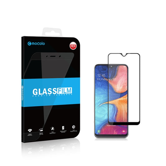 Film en Verre Trempé mocolo 0.33mm 9H 2.5D Full Glue pour Galaxy A20e (Noir)