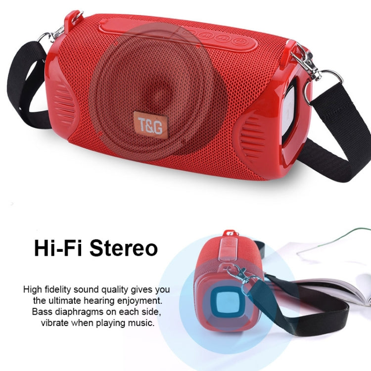 T&G TG532 10W Wireless Bluetooth Speaker Waterproof Portable Outdoor Mini Column Box Loudspeaker with FM Radio(Green)