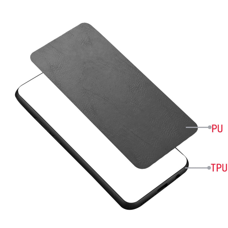 For Infinix Hot 9 Shockproof Sewing Cow Pattern Skin Texture PC + PU + TPU Case(Black)