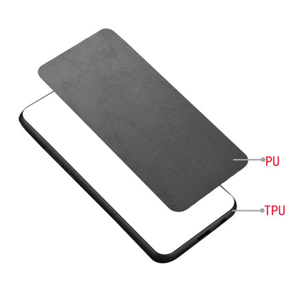 For Infinix Hot 9 Shockproof Sewing Cow Pattern Skin Texture PC + PU + TPU Case(Black)