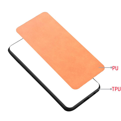 For Infinix Hot 9 Shockproof Sewing Cow Pattern Skin Texture PC + PU + TPU Case(Orange)