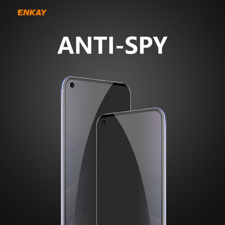 For Huawei NOVA 7 ENKAY Hat-Prince 0.26mm 9H 6D Privacy Anti-spy Full Screen Tempered Glass Film
