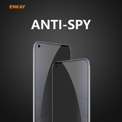 For Huawei NOVA 7 ENKAY Hat-Prince 0.26mm 9H 6D Privacy Anti-spy Full Screen Tempered Glass Film