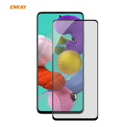 For Samsung Galaxy A51 ENKAY Hat-Prince 0.26mm 9H 6D Privacy Anti-spy Full Screen Tempered Glass Film