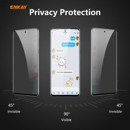 For Samsung Galaxy A51 ENKAY Hat-Prince 0.26mm 9H 6D Privacy Anti-spy Full Screen Tempered Glass Film