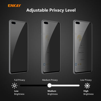 For HUAWEI P40 ENKAY Hat-Prince 0.26mm 9H 6D Privacy Anti-spy Full Screen Tempered Glass Film