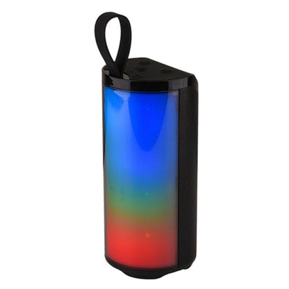 T&G TG169 Enceinte Bluetooth portable à LED Subwoofer étanche d'extérieur Stéréo 3D Mini haut-parleur sans fil Support AUX FM Carte TF (Noir)