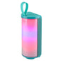 T&G TG169 Enceinte Bluetooth portable LED Subwoofer étanche extérieur Stéréo 3D Mini haut-parleur sans fil Support AUX FM Carte TF (Vert)