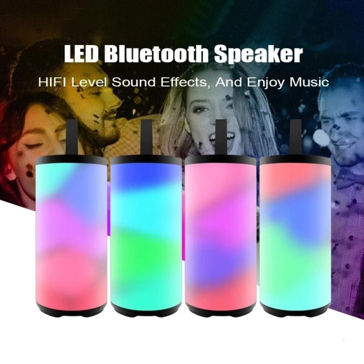 T&G TG169 Enceinte Bluetooth portable LED Subwoofer étanche extérieur Stéréo 3D Mini haut-parleur sans fil Support AUX FM Carte TF (Vert)