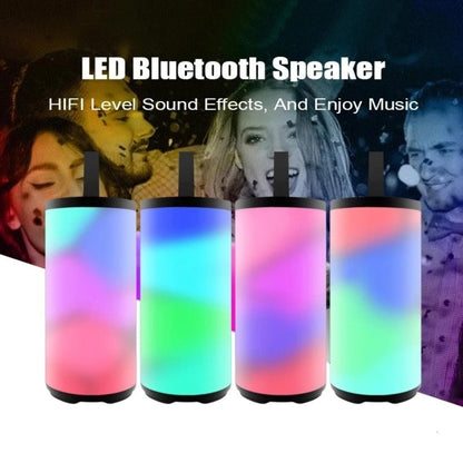 T&G TG169 Enceinte Bluetooth portable LED Subwoofer étanche extérieur Stéréo 3D Mini haut-parleur sans fil Support AUX FM Carte TF (Vert)