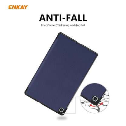 For Samsung Galaxy Tab S6 Lite P610 / P615 / Tab S6 Lite 2022 / P613 / P619 ENKAY 3-Fold Plastic Leather Smart Tablet Case(Grey)