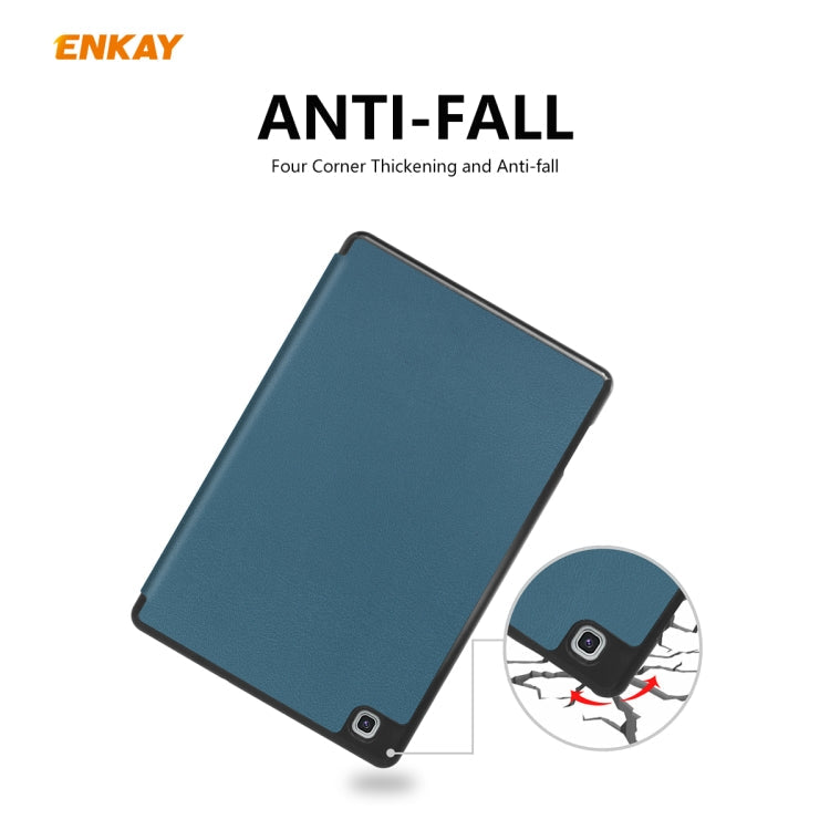 Pour étui de tablette intelligent en cuir ENKAY avec fente pour stylo pour Samsung Galaxy Tab S6 Lite P610 / P615 / Tab S6 Lite 2022 / P613 / P619 (noir)