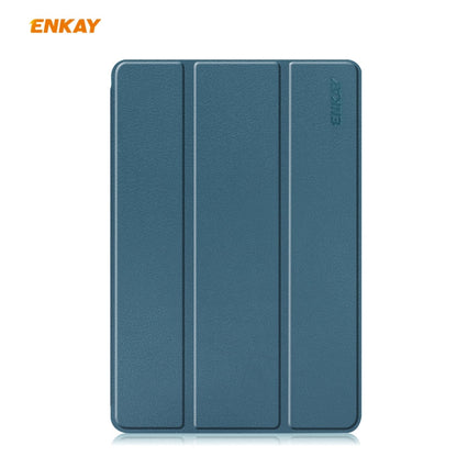 For Samsung Galaxy Tab S6 Lite P610 / P615 / Tab S6 Lite 2022 / P613 / P619 ENKAY Leather Smart Tablet Case with Pen Slot(Grey)