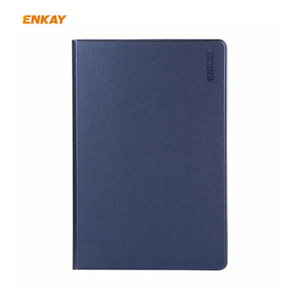 Pour Samsung Galaxy Tab S6 Lite P610 / P615 / Tab S6 Lite 2022 / P613 / P619 ENKAY Étui en cuir élastique avec support (Bleu foncé)