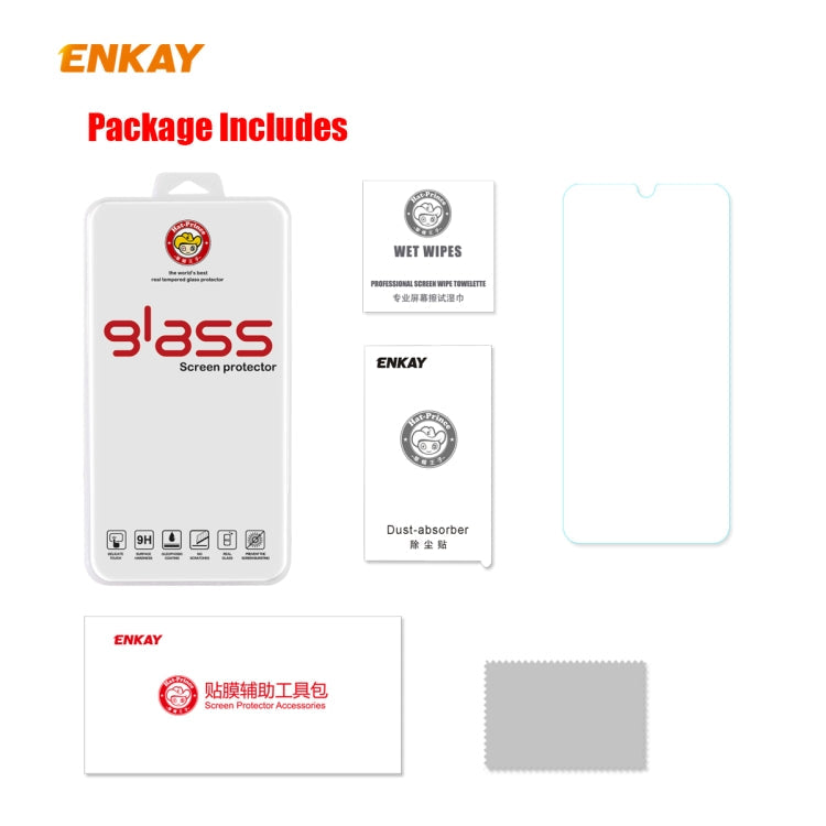 For Samsung Galaxy M31 / M21 ENKAY Hat-Prince 0.26mm 9H 2.5D Curved Edge Tempered Glass Film
