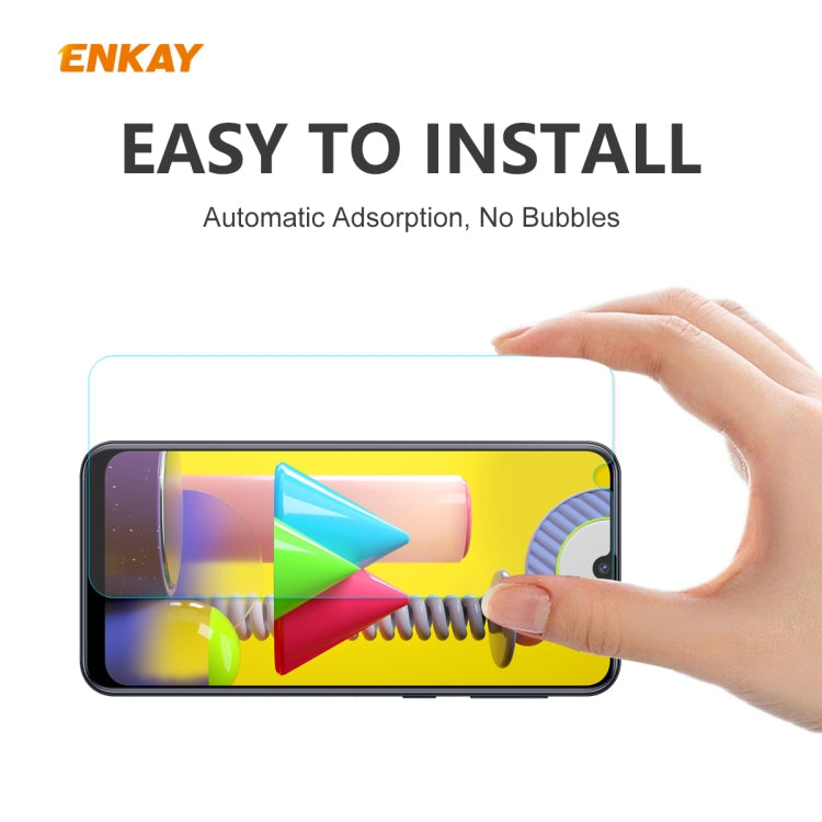 Pour Samsung Galaxy M31 / M21 10 Pièces ENKAY Hat-Prince 0.26mm 9H 2.5D Film de Protection d'Écran en Verre Trempé à Bords Incurvés