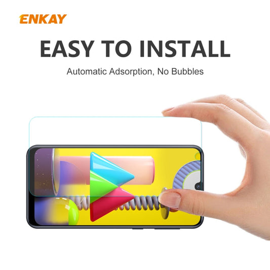 For Samsung Galaxy M31 / M21 10 PCS ENKAY Hat-Prince 0.26mm 9H 2.5D Curved Edge Tempered Glass Film