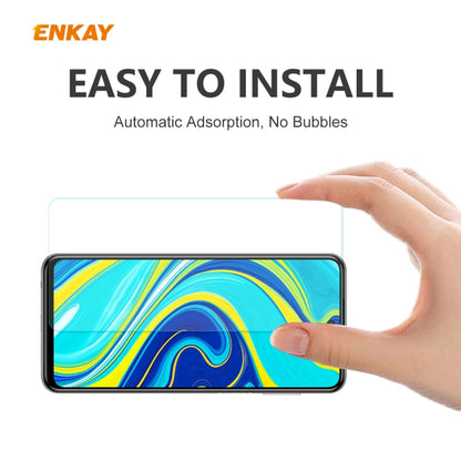 For Redmi Note 9S / Note 9 Pro 2 PCS ENKAY Hat-Prince 0.26mm 9H 2.5D Curved Edge Tempered Glass Film