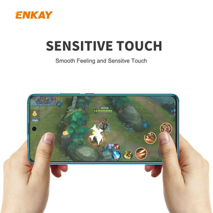 For Redmi Note 9S / Note 9 Pro 2 PCS ENKAY Hat-Prince 0.26mm 9H 2.5D Curved Edge Tempered Glass Film
