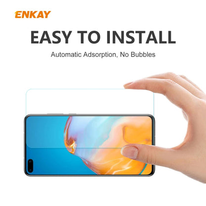 For Huawei P40 10 PCS ENKAY Hat-Prince 0.26mm 9H 2.5D Curved Edge Tempered Glass Film