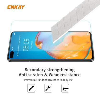 For Huawei P40 10 PCS ENKAY Hat-Prince 0.26mm 9H 2.5D Curved Edge Tempered Glass Film