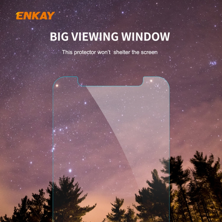 Pour Huawei Y5p, 10 films en verre trempé ENKAY Hat-Prince 0,26 mm 9H 2,5D à bords incurvés