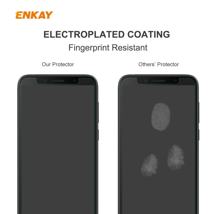 Pour Huawei Y5p, 10 films en verre trempé ENKAY Hat-Prince 0,26 mm 9H 2,5D à bords incurvés
