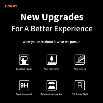For Redmi Note 9S / Note 9 Pro  2 PCS ENKAY Hat-Prince Full Glue 0.26mm 9H 2.5D Tempered Glass Full Coverage Film