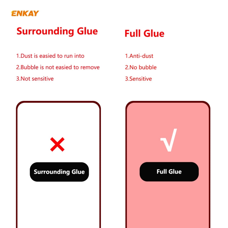 For Redmi Note 9S / Note 9 Pro  2 PCS ENKAY Hat-Prince Full Glue 0.26mm 9H 2.5D Tempered Glass Full Coverage Film