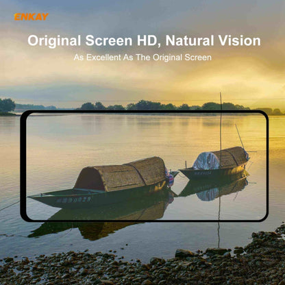 For Redmi Note 9S / Note 9 Pro  2 PCS ENKAY Hat-Prince Full Glue 0.26mm 9H 2.5D Tempered Glass Full Coverage Film