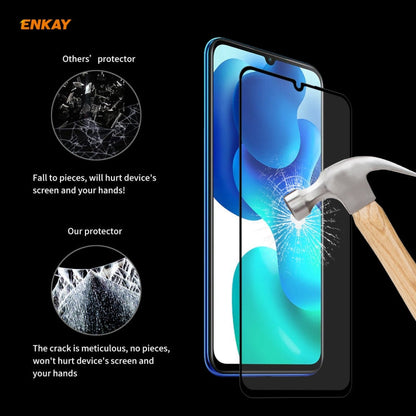 For Xiaomi Mi 10 Lite /Redmi 10X 5G 5 PCS ENKAY Hat-Prince Full Glue 0.26mm 9H 2.5D Tempered Glass Full Coverage Film