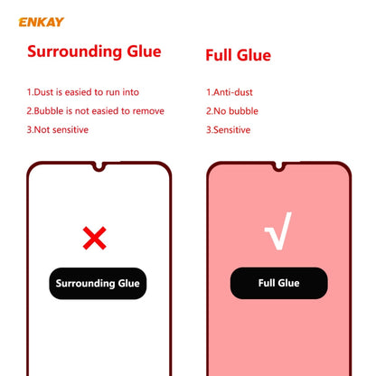 For Xiaomi Mi 10 Lite /Redmi 10X 5G 5 PCS ENKAY Hat-Prince Full Glue 0.26mm 9H 2.5D Tempered Glass Full Coverage Film
