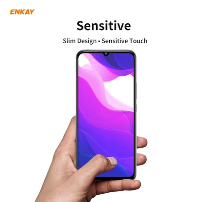 For Xiaomi Mi 10 Lite /Redmi 10X 5G 5 PCS ENKAY Hat-Prince Full Glue 0.26mm 9H 2.5D Tempered Glass Full Coverage Film