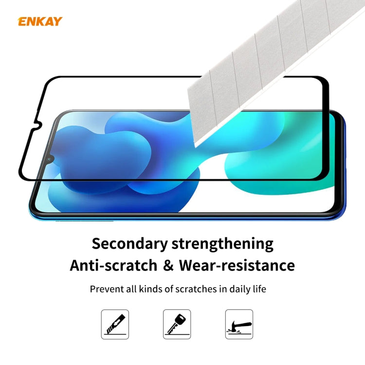 For Xiaomi Mi 10 Lite /Redmi 10X 5G 5 PCS ENKAY Hat-Prince Full Glue 0.26mm 9H 2.5D Tempered Glass Full Coverage Film