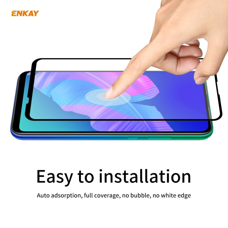 For Huawei P40 Lite E 5 PCS ENKAY Hat-Prince Full Glue 0.26mm 9H 2.5D Tempered Glass Full Coverage Film
