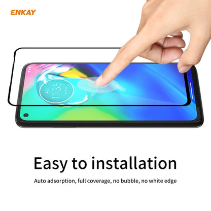 Pour Motorola Moto G8 Power 5 unités Film de protection ENKAY Hat-Prince en verre trempé avec colle intégrale, épaisseur 0,26 mm, dureté 9H, bords incurvés 2.5D, couverture complète