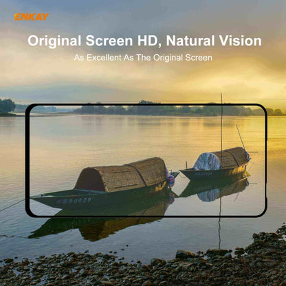Pour Motorola Moto G8 Power 5 unités Film de protection ENKAY Hat-Prince en verre trempé avec colle intégrale, épaisseur 0,26 mm, dureté 9H, bords incurvés 2.5D, couverture complète