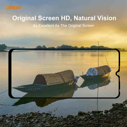 For Redmi 9 / 9A / 9C 10 PCS ENKAY Hat-Prince Full Glue 0.26mm 9H 2.5D Tempered Glass Full Coverage Film