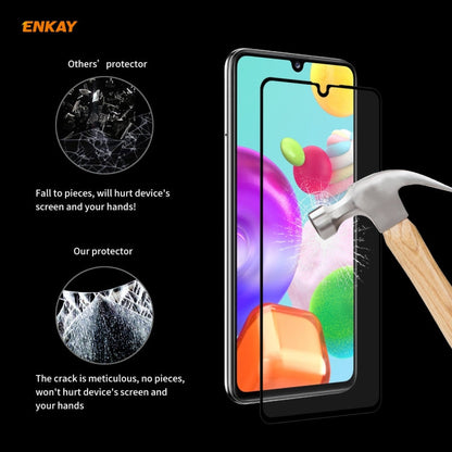 For Samsung Galaxy A41 10 PCS ENKAY Hat-Prince Full Glue 0.26mm 9H 2.5D Tempered Glass Full Coverage Film