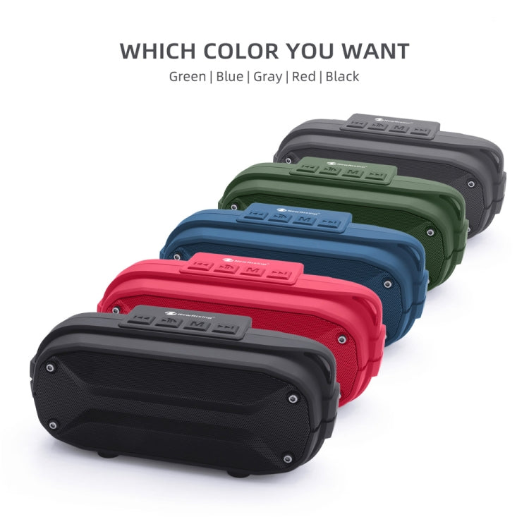 Haut-parleur Bluetooth sans fil stéréo portable NewRixing NR-3023, microphone intégré, supporte les cartes TF / la radio FM (Gris)