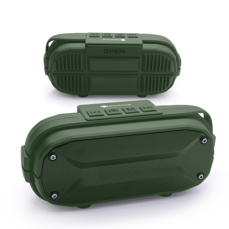 Haut-parleur Bluetooth sans fil stéréo portable NewRixing NR-3023, microphone intégré, supporte les cartes TF / la radio FM (Gris)