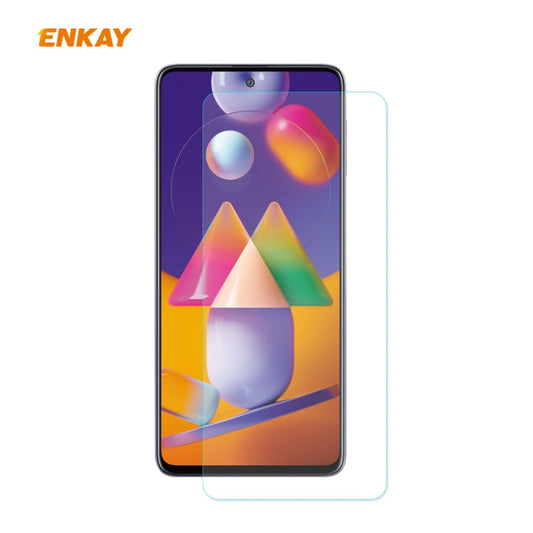 For Samsung Galaxy M31s ENKAY Hat-Prince 0.26mm 9H 2.5D Curved Edge Tempered Glass Film