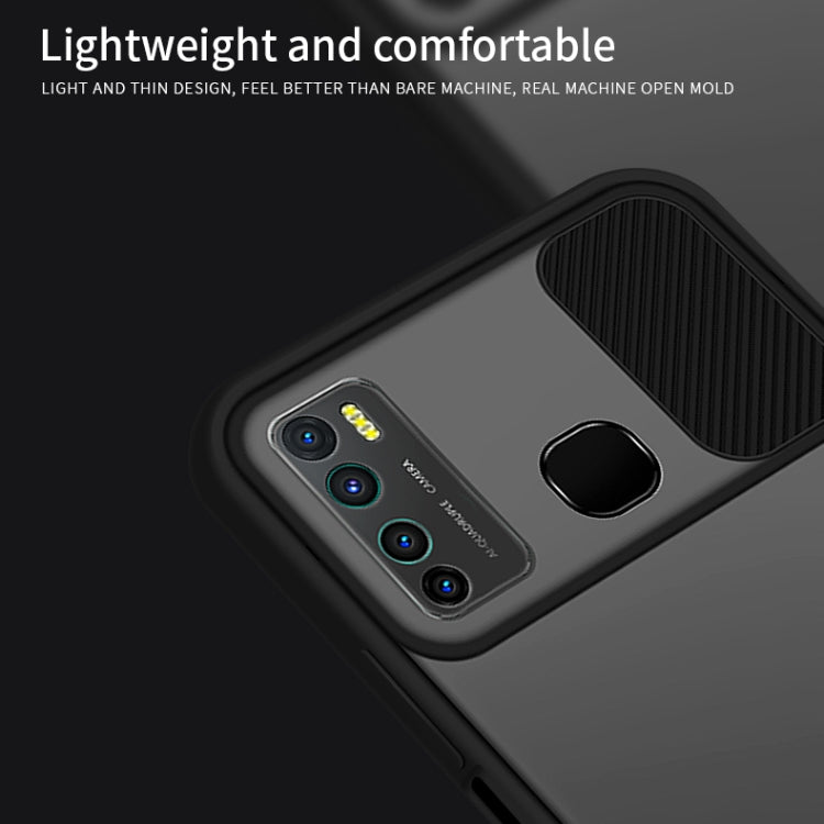 For Infinix X656 / HOT9 / Note7 Lite MOFI Xing Dun Series Translucent Frosted PC + TPU Privacy Anti-glare Shockproof All-inclusive Protective Case(Black)