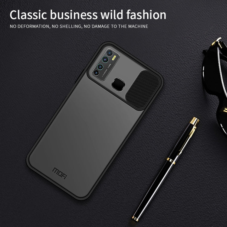 For Infinix X656 / HOT9 / Note7 Lite MOFI Xing Dun Series Translucent Frosted PC + TPU Privacy Anti-glare Shockproof All-inclusive Protective Case(Black)