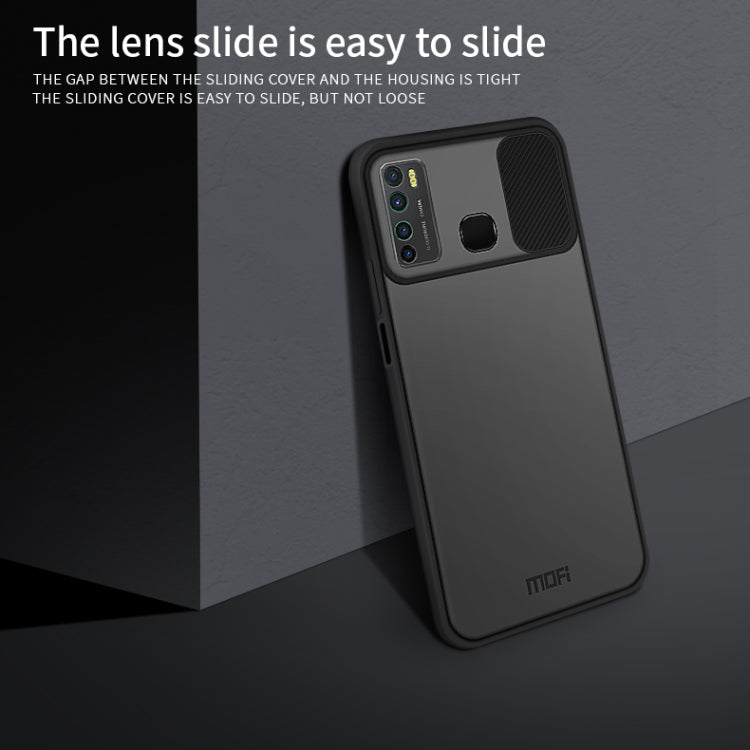 For Infinix X656 / HOT9 / Note7 Lite MOFI Xing Dun Series Translucent Frosted PC + TPU Privacy Anti-glare Shockproof All-inclusive Protective Case(Black)