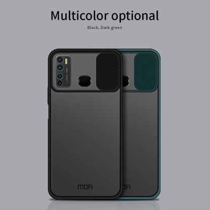 For Infinix X656 / HOT9 / Note7 Lite MOFI Xing Dun Series Translucent Frosted PC + TPU Privacy Anti-glare Shockproof All-inclusive Protective Case(Green)