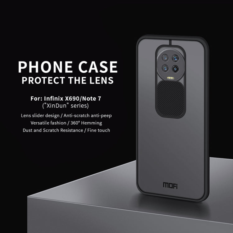 For Infinix X690 / Note7 MOFI Xing Dun Series Translucent Frosted PC + TPU Privacy Anti-glare Shockproof All-inclusive Protective Case(Green)