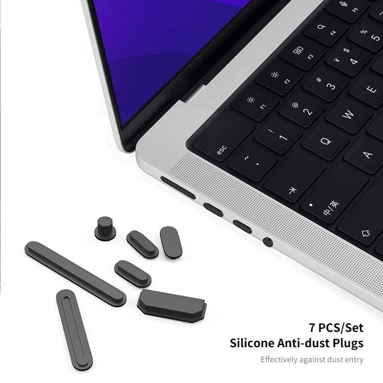 For MacBook Air 13.6 2022/2024 A2681 M2 / A3113 M3 EU Version ENKAY 3 in 1 Matte Laptop Case with TPU Keyboard Film / Anti-dust Plugs (Dark Blue)