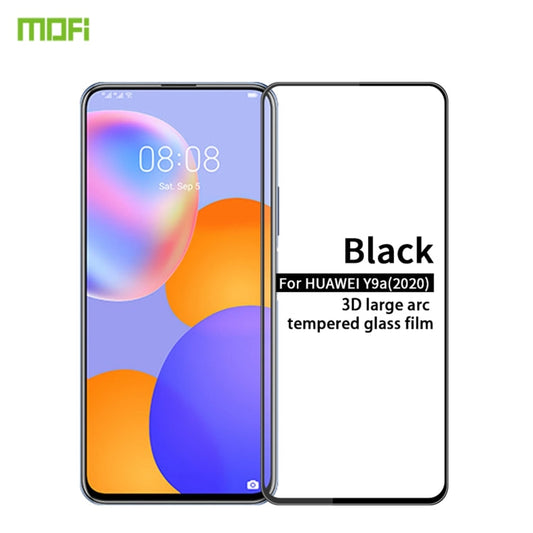 For Huawei Y9a 2020 MOFI 9H 3D Explosion-proof Curved Screen Tempered Glass Film(Black)